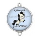 Connecteur Cabochon Argent - j'peux pas j'ai licorne