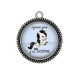 Pendentif Cabochon Argent - j'peux pas j'ai licorne