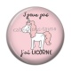 Cabochon Résine - j'peux pas j'ai licorne
