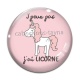 Cabochon Verre - j'peux pas j'ai licorne