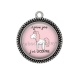 Pendentif Cabochon Argent - j'peux pas j'ai licorne