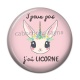 Cabochon Résine - j'peux pas j'ai licorne