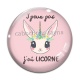 Cabochon Verre - j'peux pas j'ai licorne