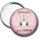 Miroir de poche - j'peux pas j'ai licorne