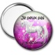 Miroir de poche - j'peux pas j'ai licorne