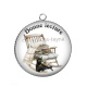 Pendentif Cabochon Argent - bonne lecture