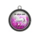 Pendentif Cabochon Argent - j'peux pas j'ai licorne