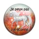 Cabochon Résine - j'peux pas j'ai licorne