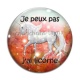 Cabochon Verre - j'peux pas j'ai licorne