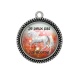 Pendentif Cabochon Argent - j'peux pas j'ai licorne