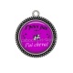 Pendentif Cabochon Argent - j'peux pas j'ai cheval
