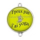 Connecteur Cabochon Argent - j'peux pas j'ai yoga