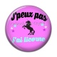 Cabochon Résine - j'peux pas j'ai licorne