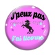 Cabochon Verre - j'peux pas j'ai licorne