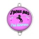 Connecteur Cabochon Argent - j'peux pas j'ai licorne