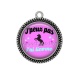 Pendentif Cabochon Argent - j'peux pas j'ai licorne