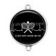 Connecteur Cabochon Argent - c'est mon mode de vie