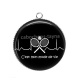 Pendentif Cabochon Argent - c'est mon mode de vie