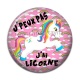 Cabochon Résine - j'peux pas j'ai licorne