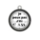 Pendentif Cabochon Argent - je peux pas j'ai 40 ans