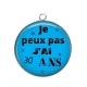 Pendentif Cabochon Argent - je peux pas j'ai 30 ans