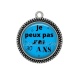 Pendentif Cabochon Argent - je peux pas j'ai 30 ans