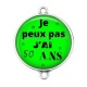 Connecteur Cabochon Argent - je peux pas j'ai 50 ans