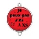 Connecteur Cabochon Argent - je peux pas j'ai 50 ans