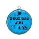 Pendentif Cabochon Argent - je peux pas j'ai 50 ans