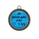 Pendentif Cabochon Argent - je peux pas j'ai 50 ans