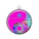 Pendentif Cabochon Argent - yin yang