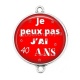 Connecteur Cabochon Argent - je peux pas j'ai 40 ans