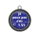Pendentif Cabochon Argent - je peux pas j'ai 40 ans