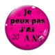 Cabochon Verre - je peux pas j'ai 20 ans