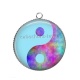 Pendentif Cabochon Argent - yin yang