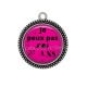 Pendentif Cabochon Argent - je peux pas j'ai 20 ans