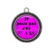 Pendentif Cabochon Argent - je peux pas j'ai 30 ans