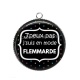 Pendentif Cabochon Argent - j'peux pas j'suis en mode flemmarde
