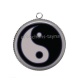 Pendentif Cabochon Argent - yin yang