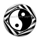 Cabochon Verre - yin yang