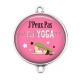 Connecteur Cabochon Argent - j'peux pas j'ai yoga