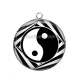 Pendentif Cabochon Argent - yin yang