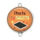 Connecteur Cabochon Argent - j'peux pas j'ai tablette