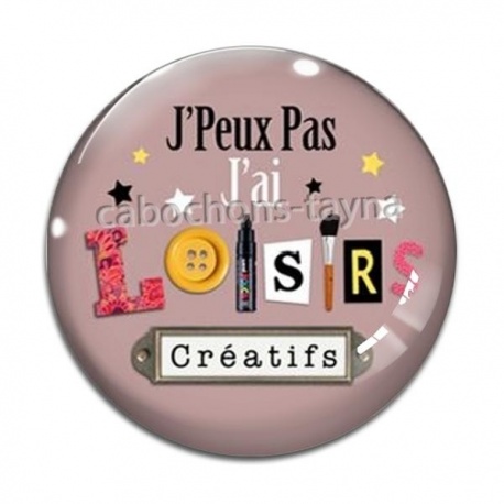 Cabochon Verre - j'peux pas j'ai loisirs créatifs