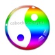 Cabochon Verre - yin yang