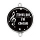Connecteur Cabochon Argent - j'peux pas j'ai chorale