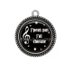 Pendentif Cabochon Argent - j'peux pas j'ai chorale