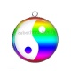 Pendentif Cabochon Argent - yin yang