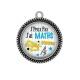 Pendentif Cabochon Argent - j'peux pas j'ai maths