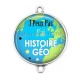 Connecteur Cabochon Argent - j'peux pas j'ai histoire géo